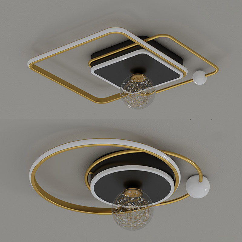 Geometric Flush Mount Ceiling Light Fixtures Modern Flush Mount Ceiling Light for Bedroom