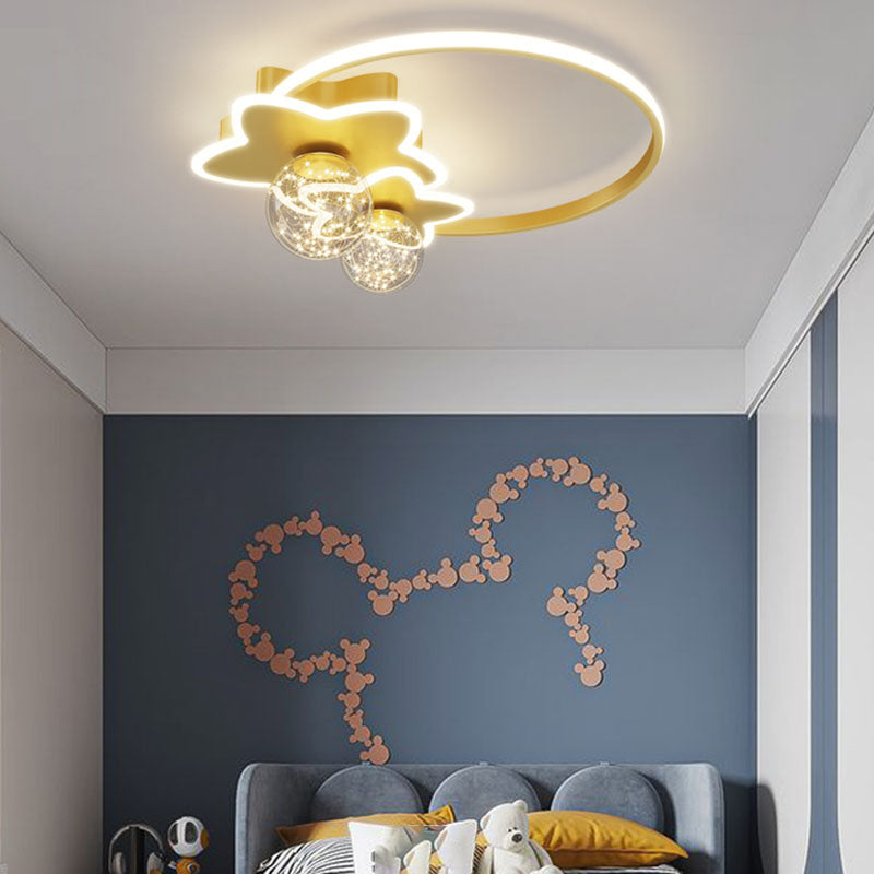 Luci geometriche da incasso Lampada moderna da incasso con paralume in vetro trasparente