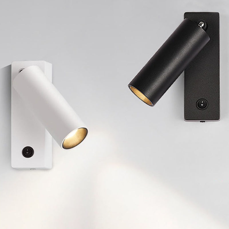 Aluminum Cylinder Wall Sconce Lighting Modern Style 1-Light Wall Lamp Fixtures