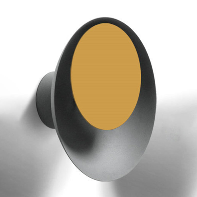 Illuminazione a parete rotonda a parete in stile macuonte in metallo 1 lampada scontata per soggiorno per soggiorno