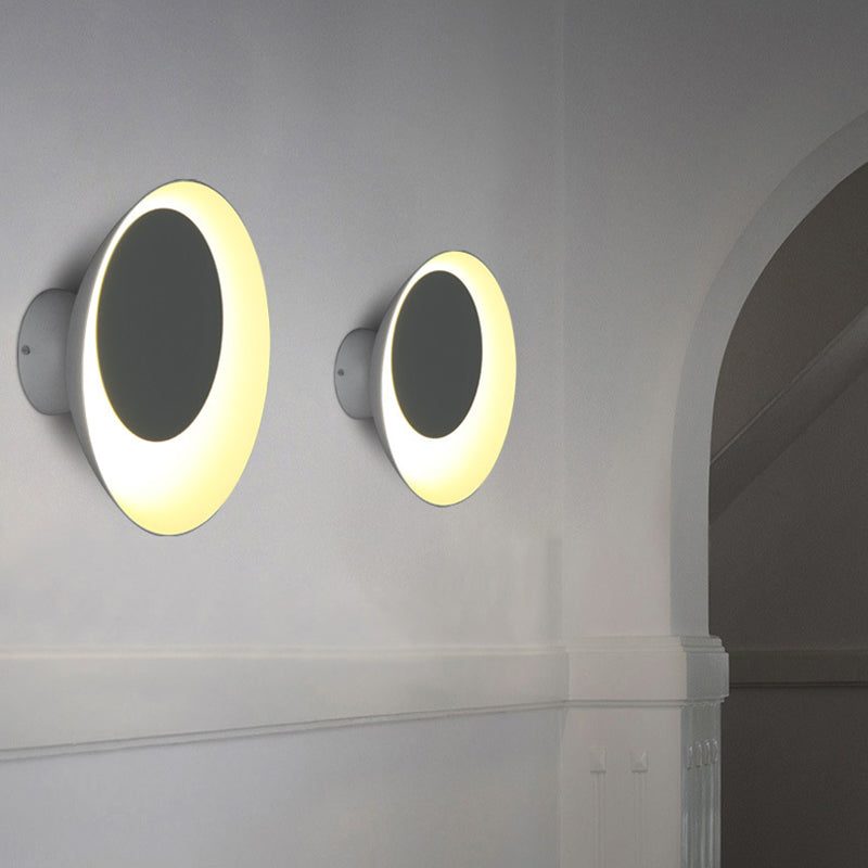 Iluminación de la pared de sombra redonda lámpara de apliques de metal de luz 1 de luz para sala de estar para sala de estar