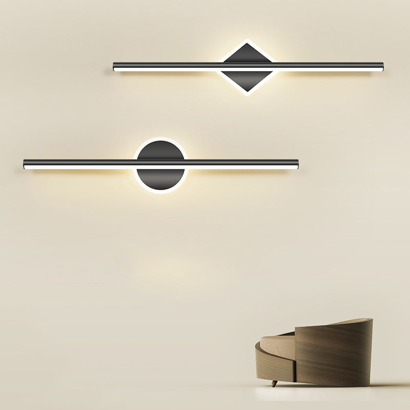 Linear Sconce Lights Modern Metal 2 Light Sconce Light Fixtures in Black Finish