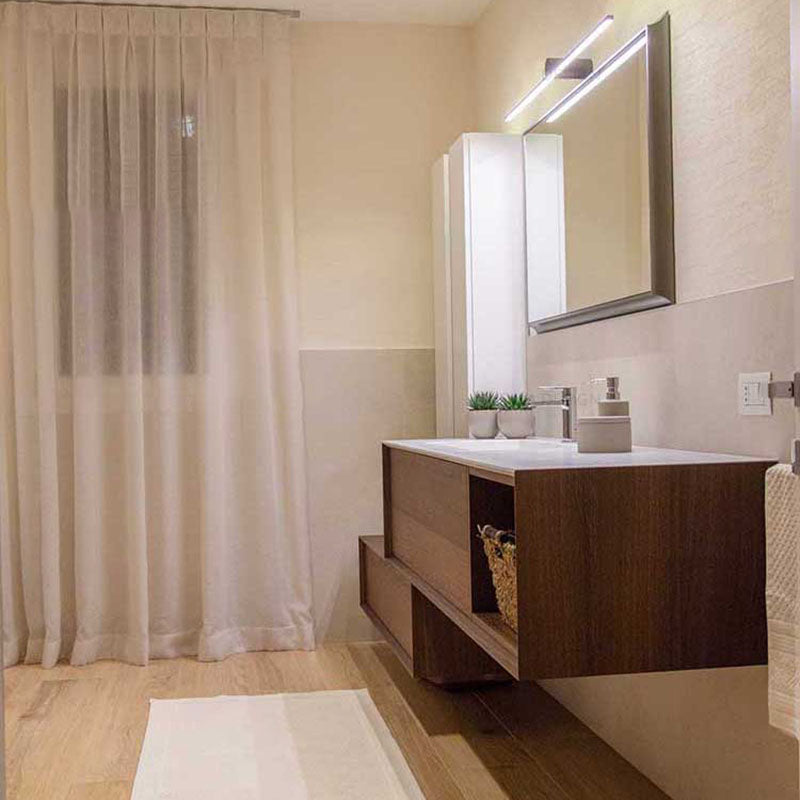 Linear Wall Sconces Modern Metal 1 Light Sconce Light Fixtures in Black Finish