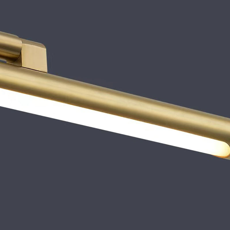 Armed Linear Wall Sconces Modern Metal 1 Light Sconce Light Fixtures in Gold for Lavatory