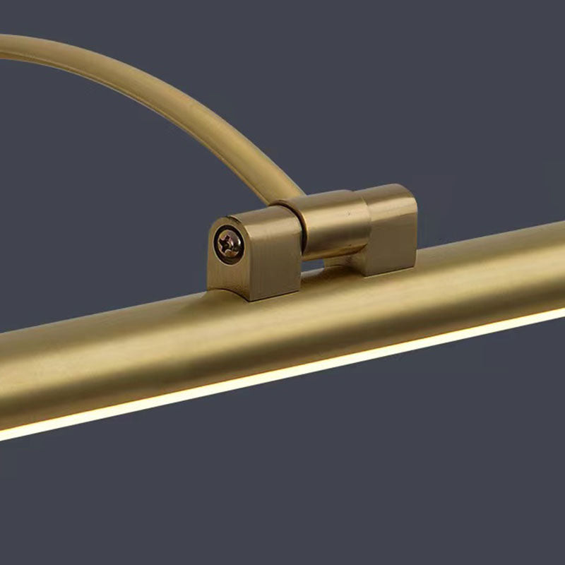 Armed Linear Wall Sconces Modern Metal 1 Light Sconce Light Fixtures in Gold for Lavatory