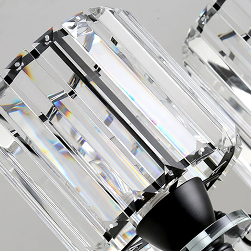 Crystal Multi Lights hangende plafondlampen moderne stijl cilinder kroonluchter verlichtingsarmaturen