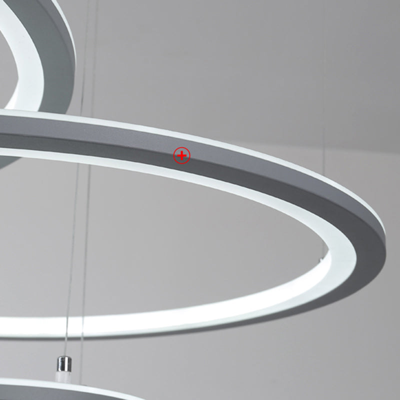 Moderne kroonluchters voor eetkamer meerdere ringen Opgebroken verlichtingsarmaturen