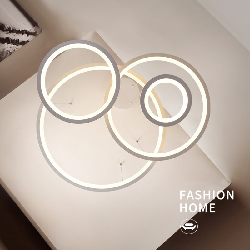 Moderne kroonluchters voor eetkamer meerdere ringen Opgebroken verlichtingsarmaturen