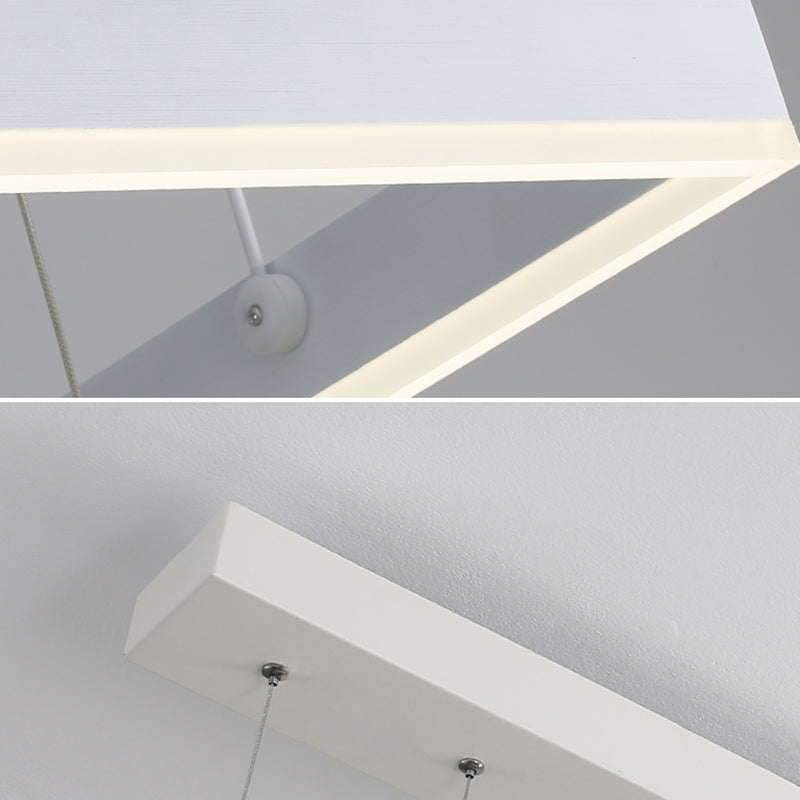 Moderne kroonluchters voor eetkamer Meerdere vierkanten Opgebroken verlichtingsarmaturen voor woonkamer