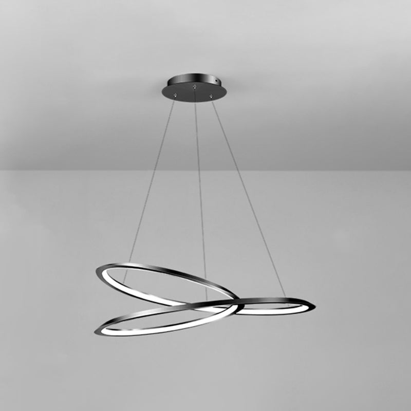 Moderne eenvoudige stijl LED hanger kroonluchter licht metalen hangerverlichting voor woonkamer