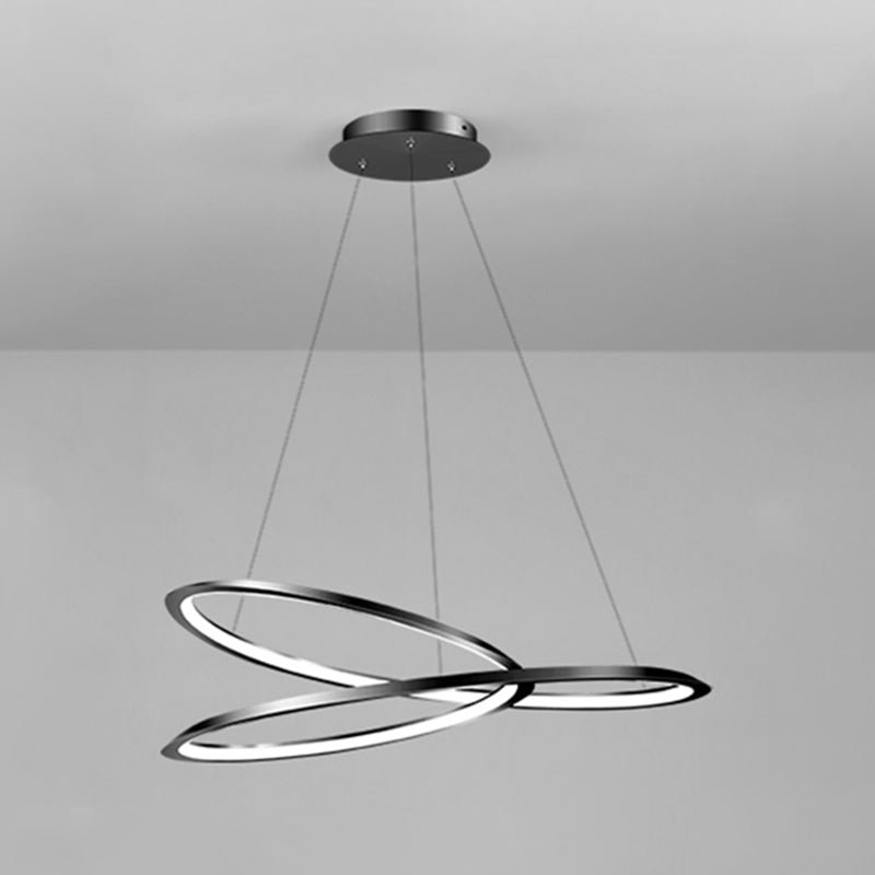 Moderne eenvoudige stijl LED hanger kroonluchter licht metalen hangerverlichting voor woonkamer