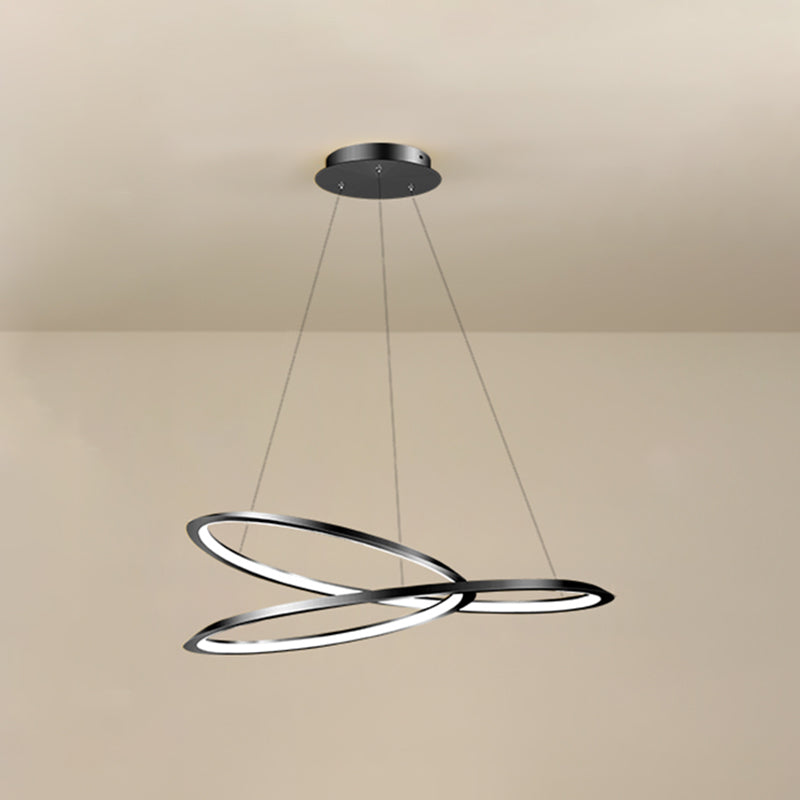 Moderne eenvoudige stijl LED hanger kroonluchter licht metalen hangerverlichting voor woonkamer