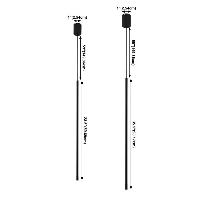 Minimalistische moderne lineare hängende Lampe Metall 1 Licht Anhänger Licht für Wohnzimmer am Nacht