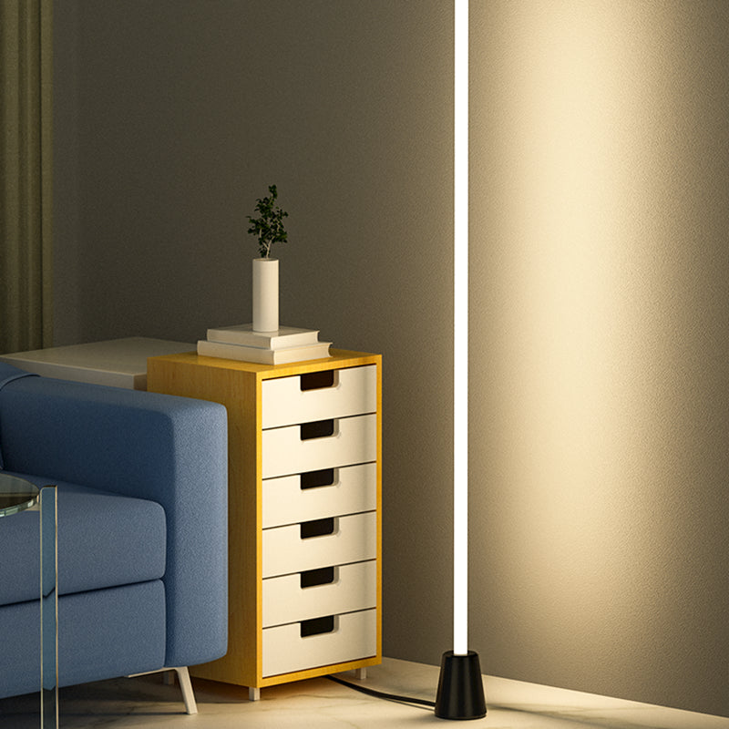 Minimalisme vloerlamp 1-licht metalen lineair vloerlicht voor woonkamer