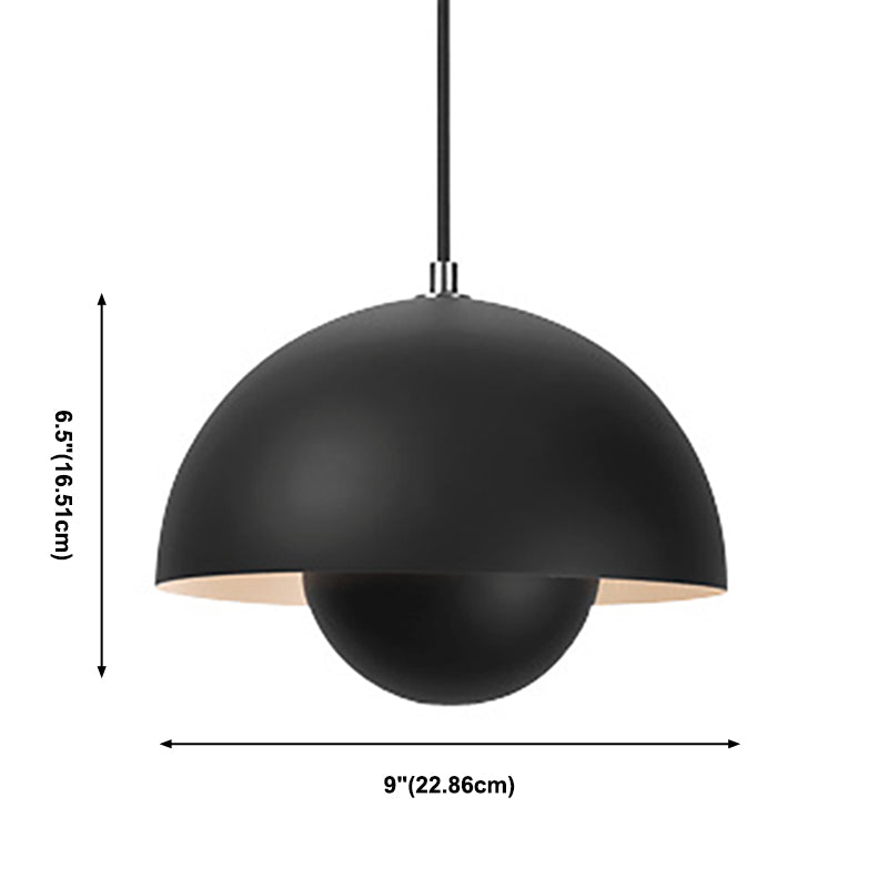 Postmoderne Kuppel Anhänger Lampe Metall 1-Licht-Licht für Esszimmer