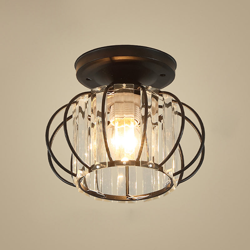 Simplicity-Style Round Ceiling Mounted Fixture Crystal Aisle Ceiling Mounted Light