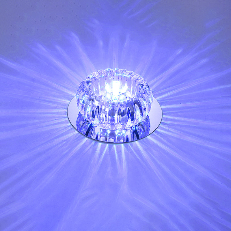 LED Crystal Ceiling Light Modern Hallway Corridors Flush Mount Ceiling Light with Hole 2-3.5'' Dia