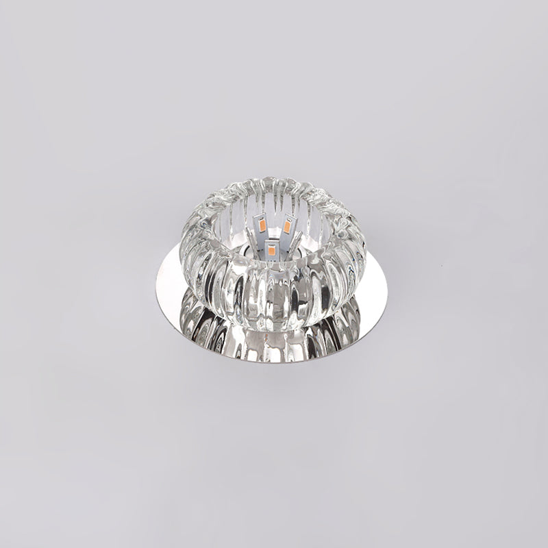 LED Crystal Ceiling Light Modern Hallway Corridors Flush Mount Ceiling Light with Hole 2-3.5'' Dia