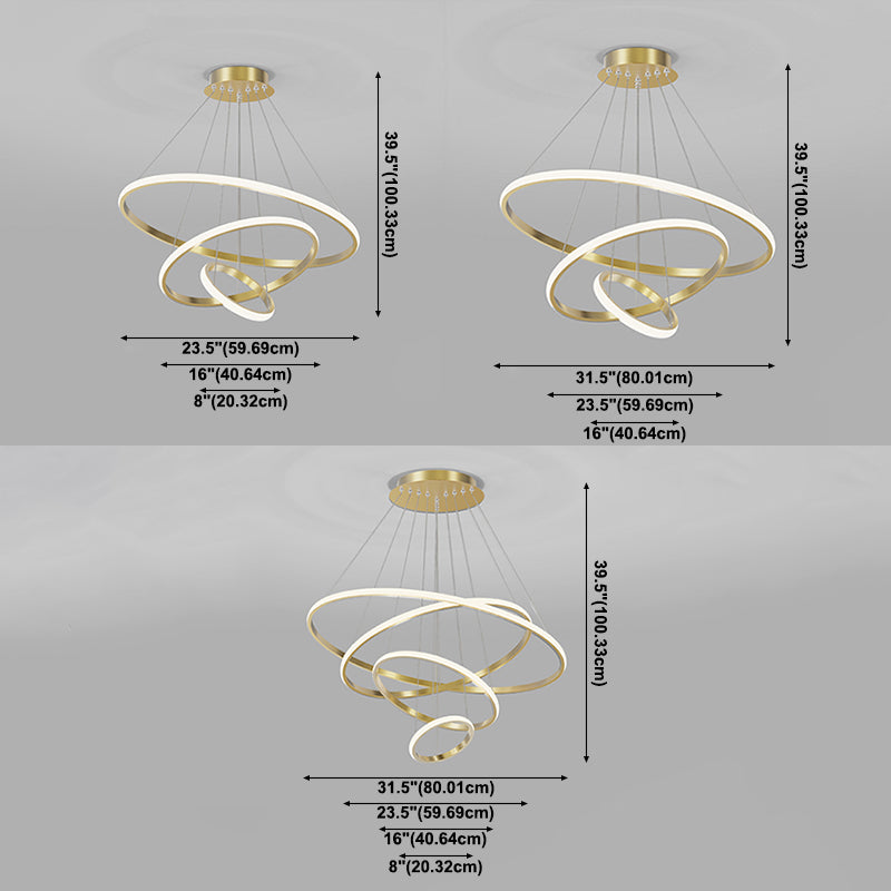 Fissaggi di illuminazione lampadario multi-strato lampada a sospensione moderna con tonalità acrilica bianca