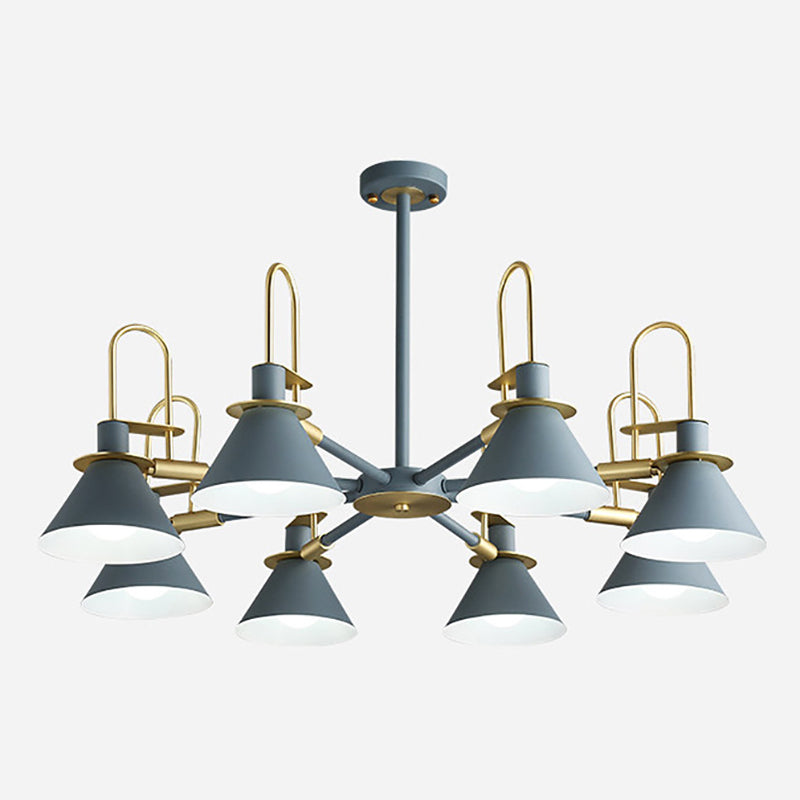 Multi Lights Minimalistisch macaron hangende plafondlicht metaalhangende kroonluchter voor zitkamer