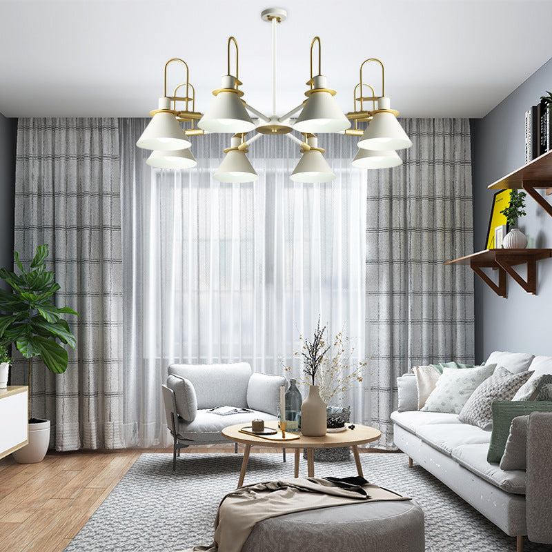 Multi Lights Minimalistisch macaron hangende plafondlicht metaalhangende kroonluchter voor zitkamer