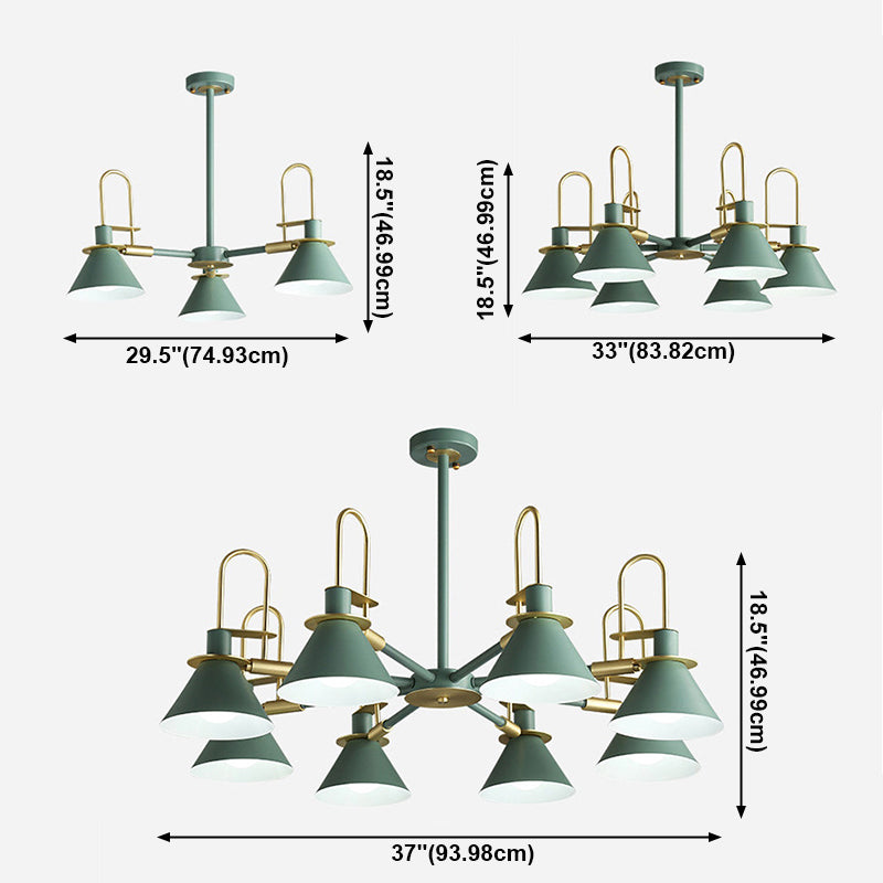 Multi Lights Minimalistisch macaron hangende plafondlicht metaalhangende kroonluchter voor zitkamer