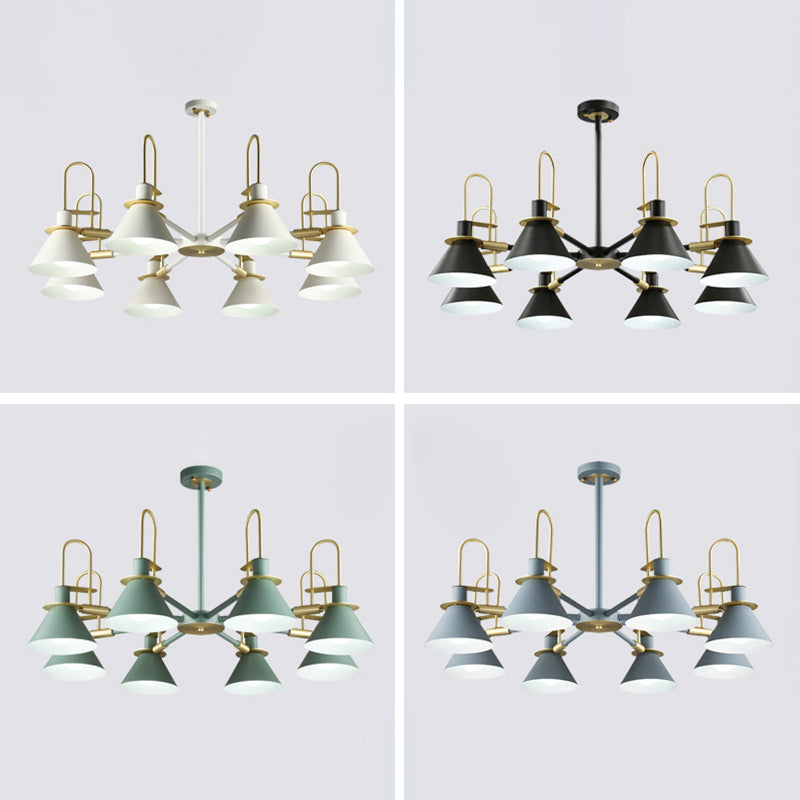 Multi Lights Minimalistisch macaron hangende plafondlicht metaalhangende kroonluchter voor zitkamer