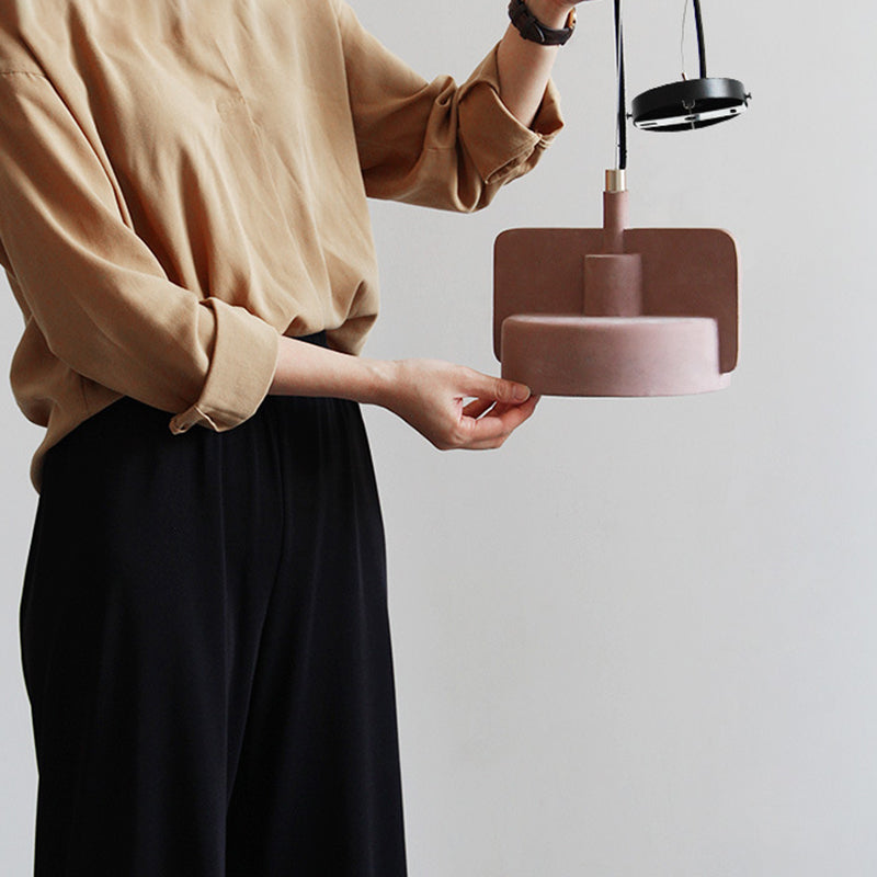 Lámpara colgante de cemento creativo Luz colgante de simplicidad moderna para sala de estar