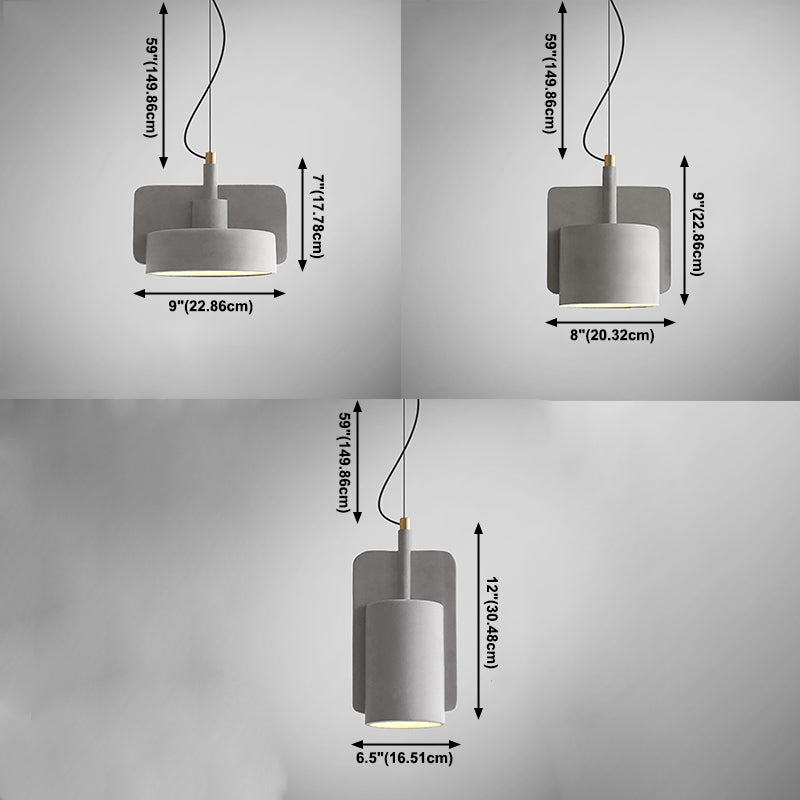 Lámpara colgante de cemento creativo Luz colgante de simplicidad moderna para sala de estar