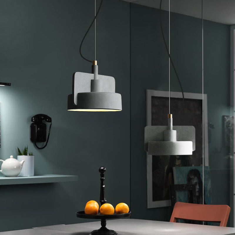Lámpara colgante de cemento creativo Luz colgante de simplicidad moderna para sala de estar