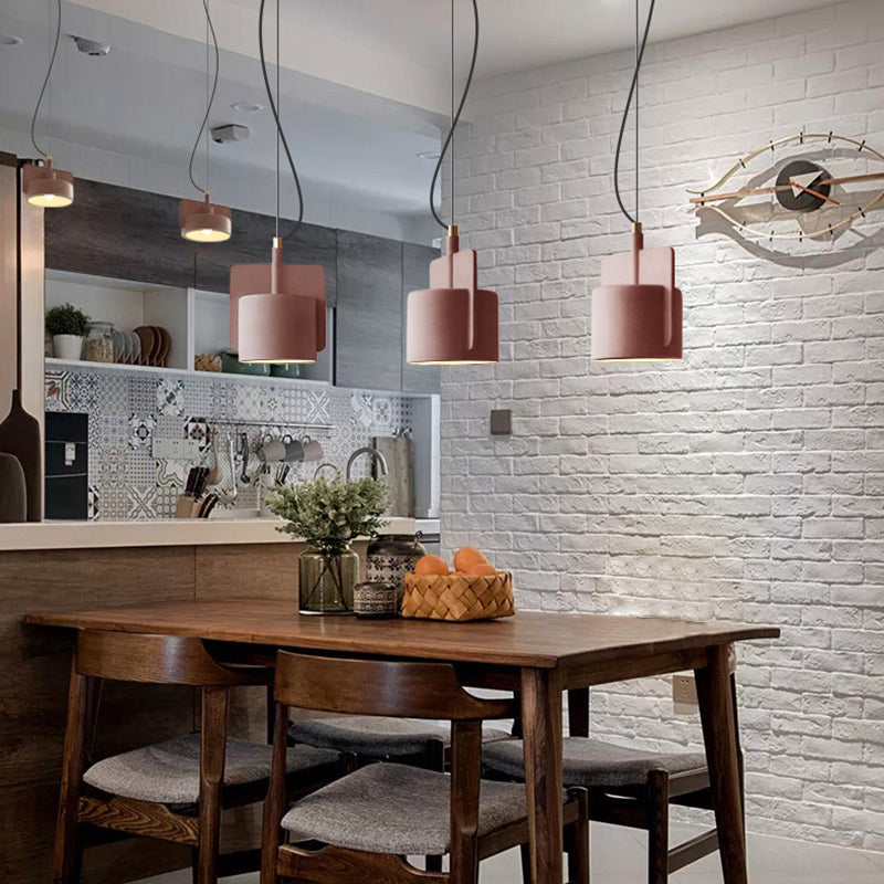 Lámpara colgante de cemento creativo Luz colgante de simplicidad moderna para sala de estar