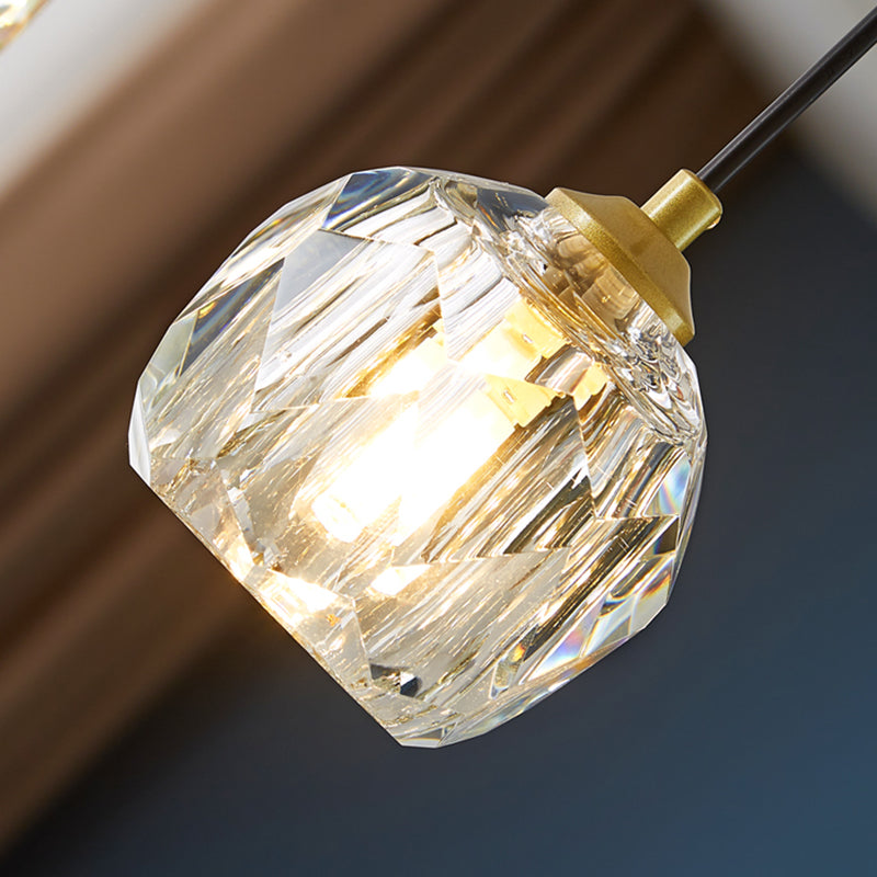 Crystal Sphere Down Lighting Pendant Modern Style Suspension Pendant Light in Gold