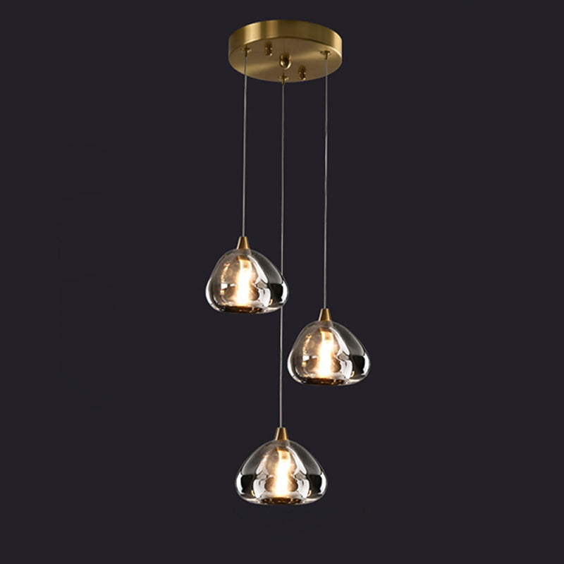 Teardrop Hanging Pendant Light Simplicity Style Crystal Down Lighting Pendant for Bedroom