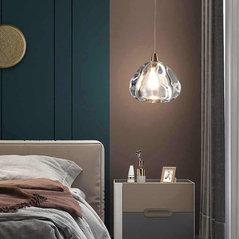 Teardrop Hanging Pendant Light Simplicity Style Crystal Down Lighting Pendant for Bedroom