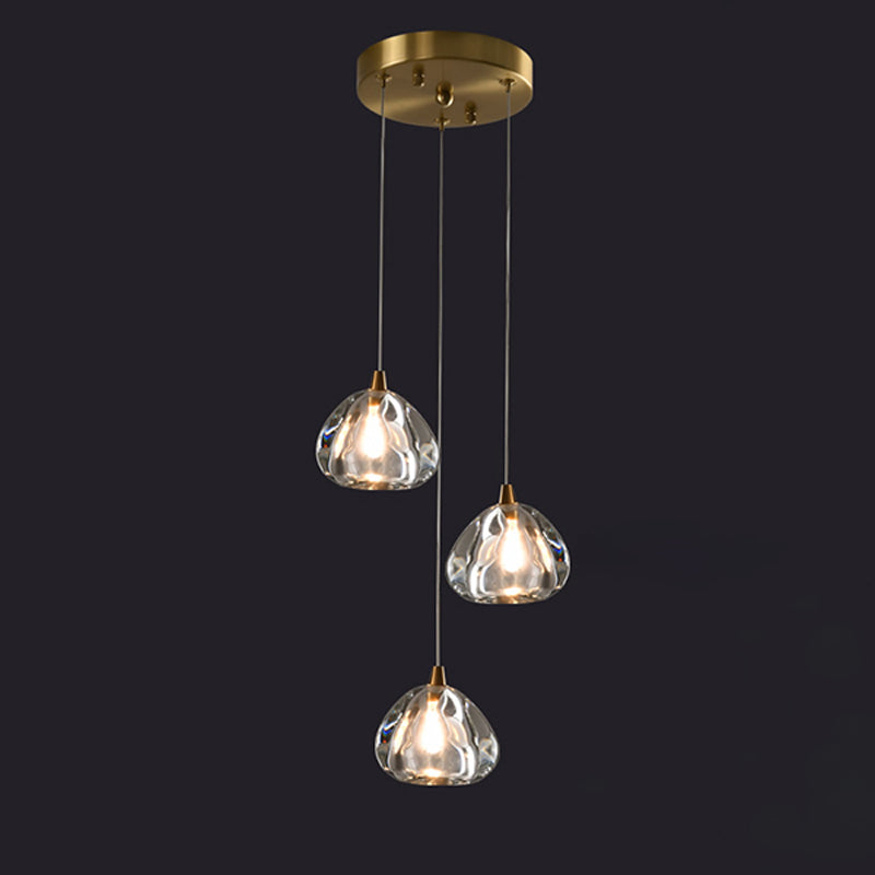 Teardrop Hanging Pendant Light Simplicity Style Crystal Down Lighting Pendant for Bedroom