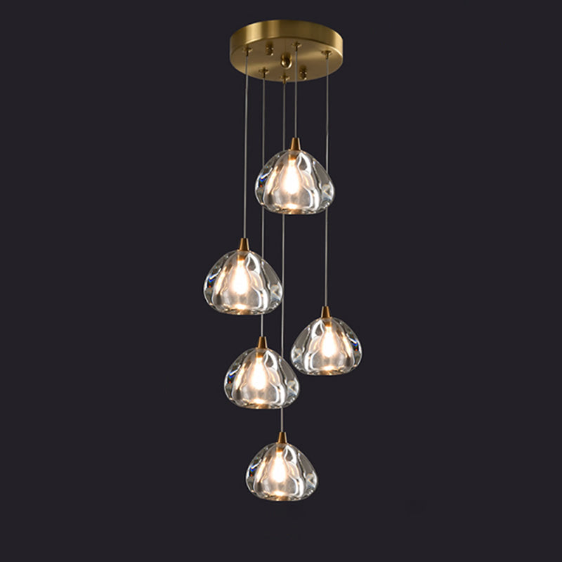 Teardrop Hanging Pendant Light Simplicity Style Crystal Down Lighting Pendant for Bedroom