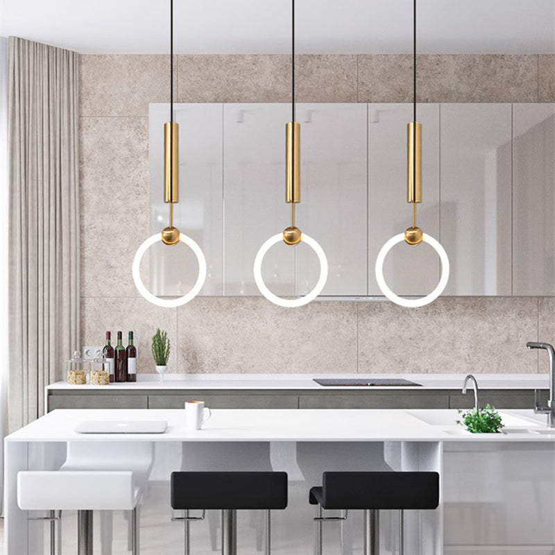 Lámpara de colgante geométrica de luz geométrica para el hogar contemporáneo para el comedor