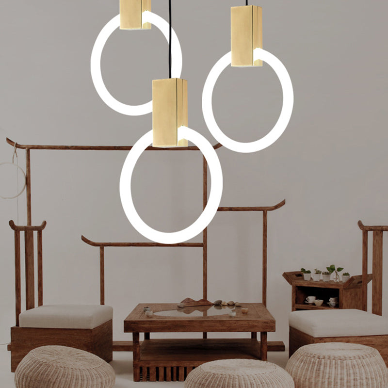 Lámpara de colgante geométrica de luz geométrica para el hogar contemporáneo para el comedor