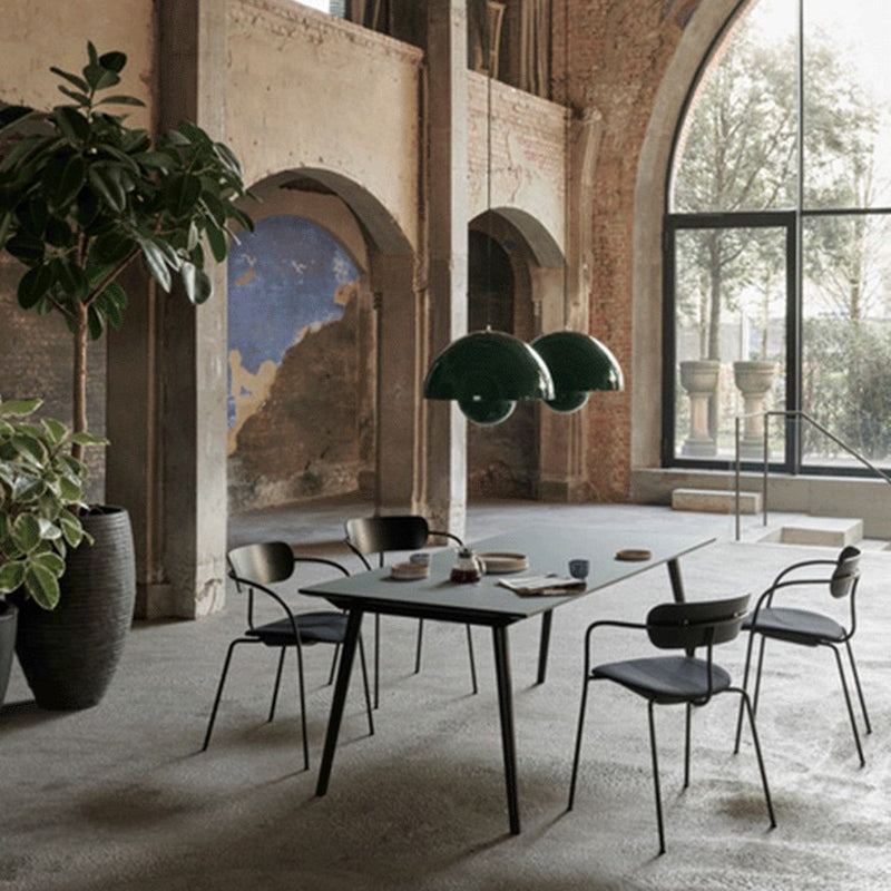 Lámpara colgante de domo de estilo moderno metal 1 luz Luz colgante para sala de estar de dormitorio