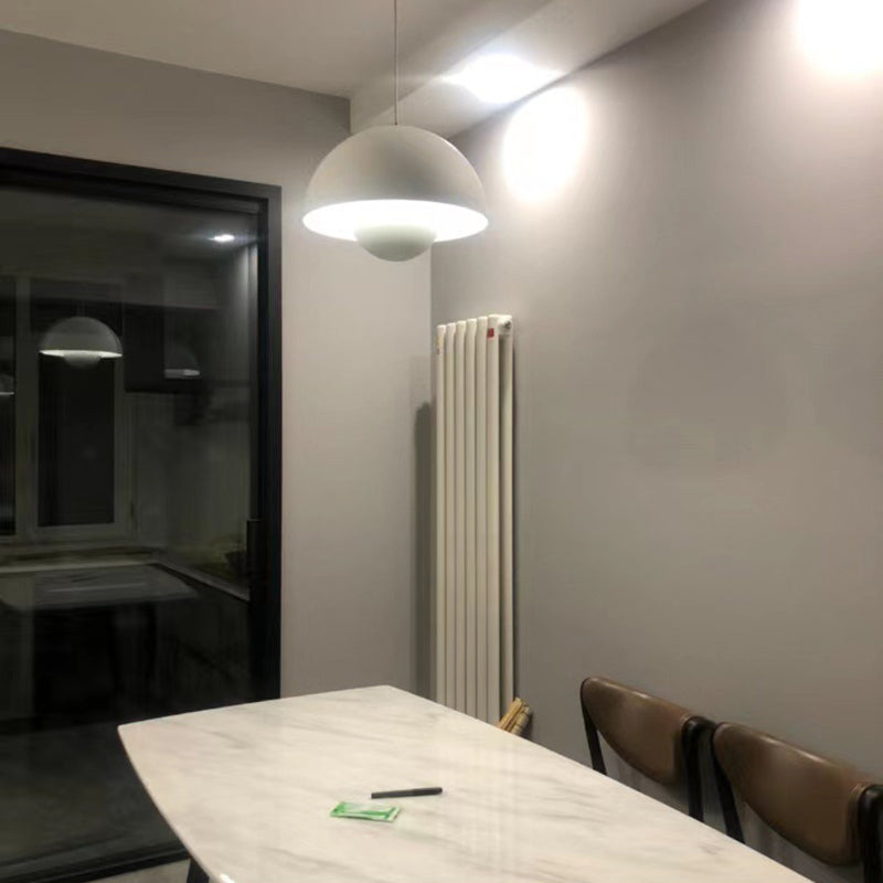 Lámpara colgante de domo de estilo moderno metal 1 luz Luz colgante para sala de estar de dormitorio