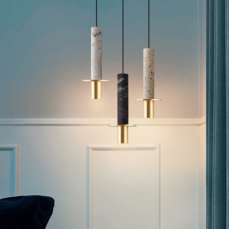 Nordic Modern Marble Pendant Lamp Bar Restaurant LED Marble Hanging Light