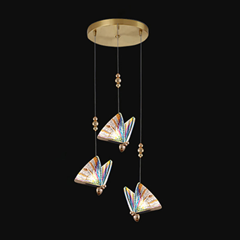 LED Butterfly Chandelier Pendant Nordic Modern Indoor Staircase Butterfly Lamp