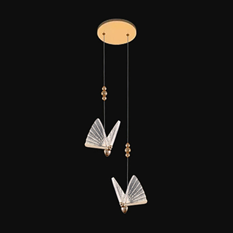 LED Butterfly Chandelier Pendant Nordic Modern Indoor Staircase Butterfly Lamp