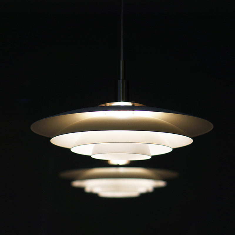 Estilo contemporáneo Geométrico Luz de comedor de comedor accesorio de iluminación de dormitorio en blanco