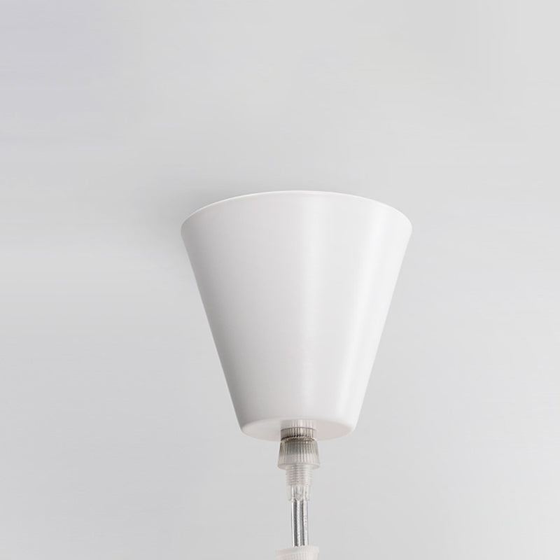 Estilo contemporáneo Geométrico Luz de comedor de comedor accesorio de iluminación de dormitorio en blanco