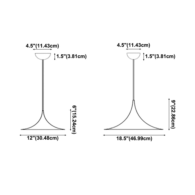 Zeitgenössischer Kegel Schatten hängend hängendes 1-Licht-Café-Café-Esszimmer-Anhängerlampe