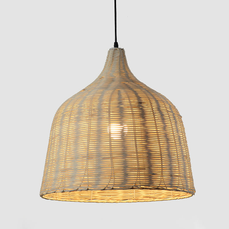 1 Light Modern Style Pendant Lamp Rattan Hanging Lamp Fixture for Living Room