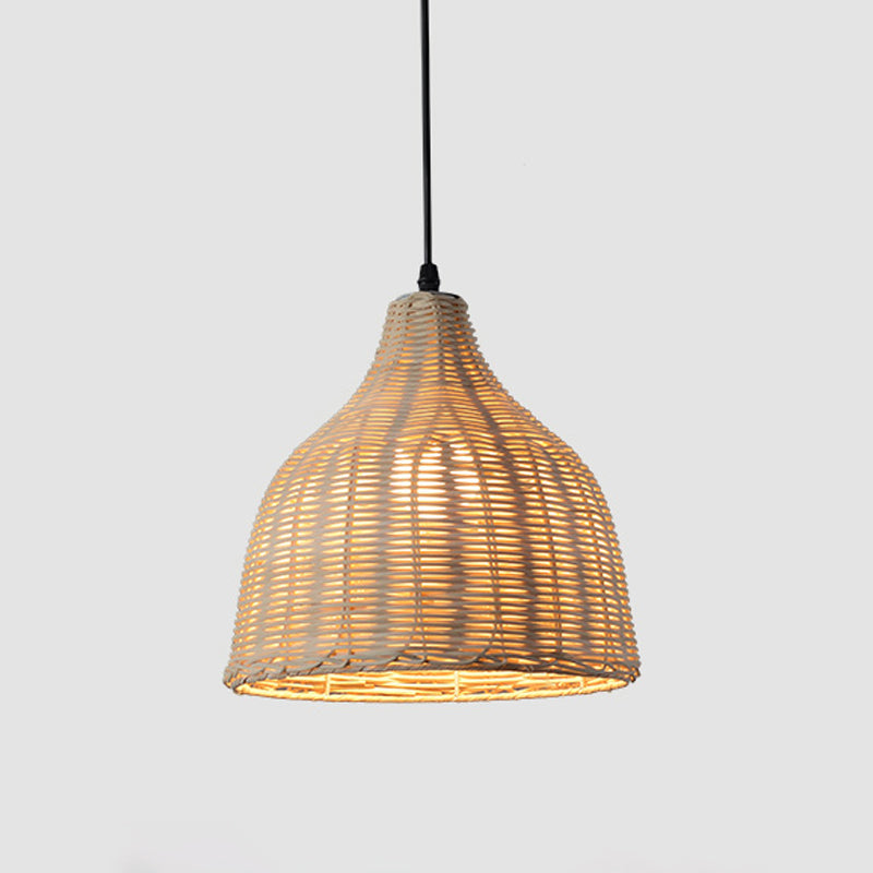 1 Light Modern Style Pendant Lamp Rattan Hanging Lamp Fixture for Living Room