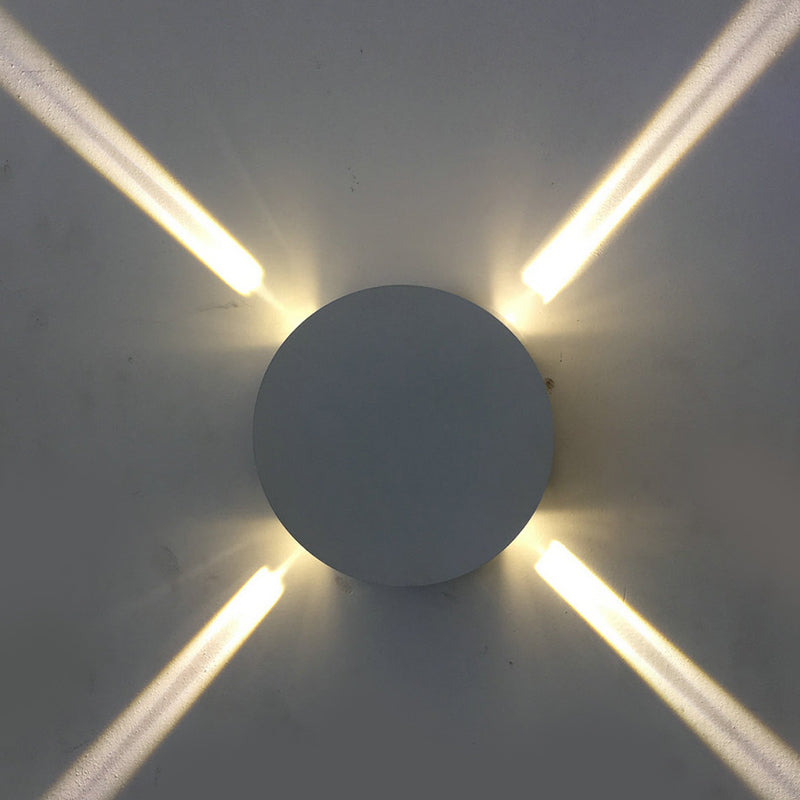 Funzione lampada a montaggio a parete Mini RGB a LED Modern Stile semplice Speccone a parete a forma rotonda per interno