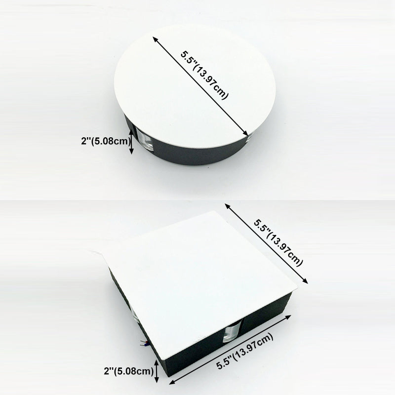 Funzione lampada a montaggio a parete Mini RGB a LED Modern Stile semplice Speccone a parete a forma rotonda per interno